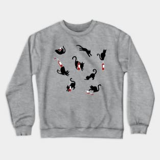 Cats and Wine Crewneck Sweatshirt